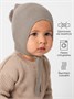Шапочка детская Amarobaby Pure Love Nice вязаная, коричневый AB-OD23-PLN16/12-38