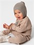 Шапочка детская Amarobaby Pure Love Nice вязаная, коричневый AB-OD23-PLN16/12-38