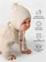 Шапочка детская Amarobaby Pure Love Nice вязаная, молочный AB-OD23-PLN16/33-38