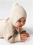 Шапочка детская Amarobaby Pure Love Nice вязаная, молочный AB-OD23-PLN16/33-38