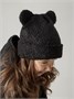 Шапка плюшевая с ушками мишки детская Amarobaby Plush, черный AB-OD24-P16/09-50