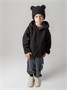 Шапка плюшевая с ушками мишки детская Amarobaby Plush, черный AB-OD24-P16/09-50