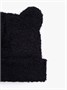 Шапка плюшевая с ушками мишки детская Amarobaby Plush, черный AB-OD24-P16/09-50