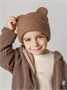 Шапка плюшевая с ушками мишки детская Amarobaby Plush, коричневый AB-OD24-P16/12-50