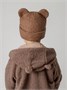 Шапка плюшевая с ушками мишки детская Amarobaby Plush, коричневый AB-OD24-P16/12-50