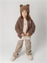 Шапка плюшевая с ушками мишки детская Amarobaby Plush, коричневый AB-OD24-P16/12-50