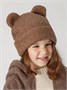 Шапка плюшевая с ушками мишки детская Amarobaby Plush, коричневый AB-OD24-P16/12-50