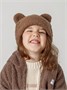 Шапка плюшевая с ушками мишки детская Amarobaby Plush, коричневый AB-OD24-P16/12-50