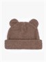 Шапка плюшевая с ушками мишки детская Amarobaby Plush, коричневый AB-OD24-P16/12-50