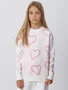 Свитер детский вязаный Amarobaby HEART, цвет молочный AB-OD24-H26/33-122