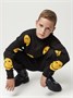 Свитер детский вязаный Amarobaby HAPPY, цвет черный AB-OD24-HAPPY26/09-122