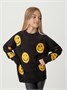 Свитер детский вязаный Amarobaby HAPPY, цвет черный AB-OD24-HAPPY26/09-122