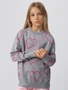 Свитер детский вязаный Amarobaby HEART, цвет серый AB-OD24-H26/11-122