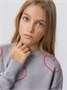 Свитер детский вязаный Amarobaby HEART, цвет серый AB-OD24-H26/11-122