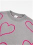 Свитер детский вязаный Amarobaby HEART, цвет серый AB-OD24-H26/11-122