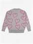 Свитер детский вязаный Amarobaby HEART, цвет серый AB-OD24-H26/11-122
