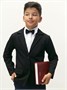 Пиджак трикотажный детский Amarobaby Study Learn, черный AB-OD24-SL3001/09-128