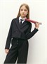 Пиджак трикотажный укороченный для девочки Amarobaby Study Short, черный AB-OD24-SS3002/09-134