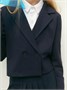 Пиджак трикотажный укороченный для девочки Amarobaby Study Short, синий AB-OD24-SS3002/20-134