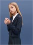 Пиджак трикотажный укороченный для девочки Amarobaby Study Short, синий AB-OD24-SS3002/20-134