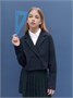 Пиджак трикотажный укороченный для девочки Amarobaby Study Short, синий AB-OD24-SS3002/20-134
