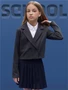 Пиджак трикотажный укороченный для девочки Amarobaby Study Short, серый AB-OD24-SS3002/11-134