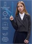 Пиджак трикотажный укороченный для девочки Amarobaby Study Short, серый AB-OD24-SS3002/11-134