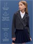 Пиджак трикотажный укороченный для девочки Amarobaby Study Short, серый AB-OD24-SS3002/11-134