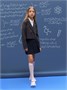 Пиджак трикотажный укороченный для девочки Amarobaby Study Short, серый AB-OD24-SS3002/11-134