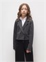 Пиджак трикотажный укороченный для девочки Amarobaby Study Short, серый AB-OD24-SS3002/11-134