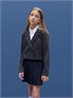 Пиджак трикотажный укороченный для девочки Amarobaby Study Short, серый AB-OD24-SS3002/11-134