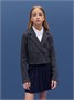 Пиджак трикотажный укороченный для девочки Amarobaby Study Short, серый AB-OD24-SS3002/11-134