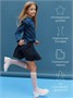 Лонгслив детский с рюшами на рукавах Amarobaby Ruffle, цвет синий AB-OD24-R44/20-122