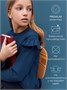 Лонгслив детский с рюшами на рукавах Amarobaby Ruffle, цвет синий AB-OD24-R44/20-122