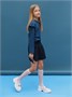Лонгслив детский с рюшами на рукавах Amarobaby Ruffle, цвет синий AB-OD24-R44/20-122
