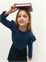 Лонгслив детский с рюшами на рукавах Amarobaby Ruffle, цвет синий AB-OD24-R44/20-122