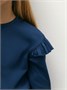 Лонгслив детский с рюшами на рукавах Amarobaby Ruffle, цвет синий AB-OD24-R44/20-122