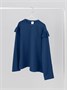 Лонгслив детский с рюшами на рукавах Amarobaby Ruffle, цвет синий AB-OD24-R44/20-122