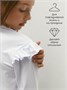 Лонгслив детский с рюшами на рукавах Amarobaby Ruffle, цвет белый AB-OD24-R44/00-122