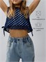 Жилет вязаный сетка детский Amarobaby MESH, цвет синий AB-OD24-KNIT10M/20-128