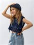 Жилет вязаный сетка детский Amarobaby MESH, цвет синий AB-OD24-KNIT10M/20-128