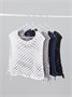 Жилет вязаный сетка детский Amarobaby MESH, цвет черный AB-OD24-KNIT10M/09-128