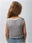 Жилет вязаный сетка детский Amarobaby MESH, цвет серый AB-OD24-KNIT10M/11-128