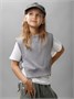 Жилет вязаный детский Amarobaby BOW, цвет серый AB-OD24-KNIT10B/11-128