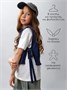 Жилет вязаный детский Amarobaby BOW, цвет синий AB-OD24-KNIT10B/20-128