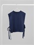 Жилет вязаный детский Amarobaby BOW, цвет синий AB-OD24-KNIT10B/20-128