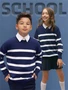 Свитер детский вязаный Amarobaby STRIP, цвет синий AB-OD24-S26/20-128
