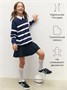 Свитер детский вязаный Amarobaby STRIP, цвет синий AB-OD24-S26/20-128