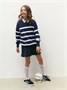 Свитер детский вязаный Amarobaby STRIP, цвет синий AB-OD24-S26/20-128