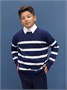 Свитер детский вязаный Amarobaby STRIP, цвет синий AB-OD24-S26/20-128